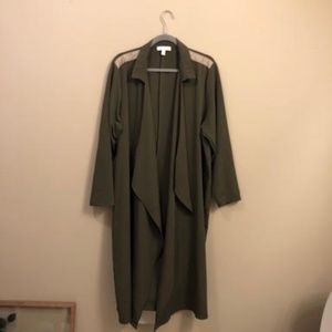 Boutique Long Green Duster